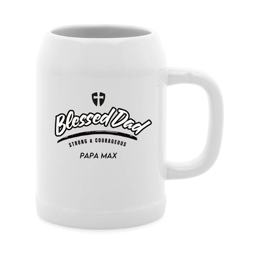 Personalisierter Bierkrug - Blessed Dad