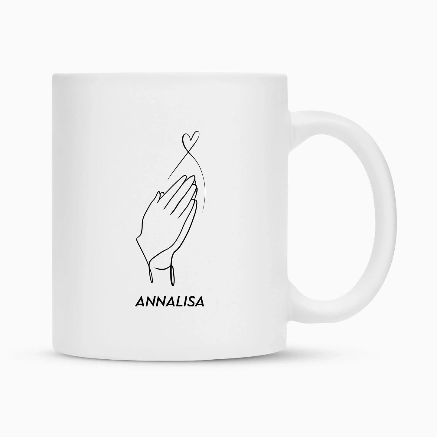 Personalisierte Tasse - Betende Hände
