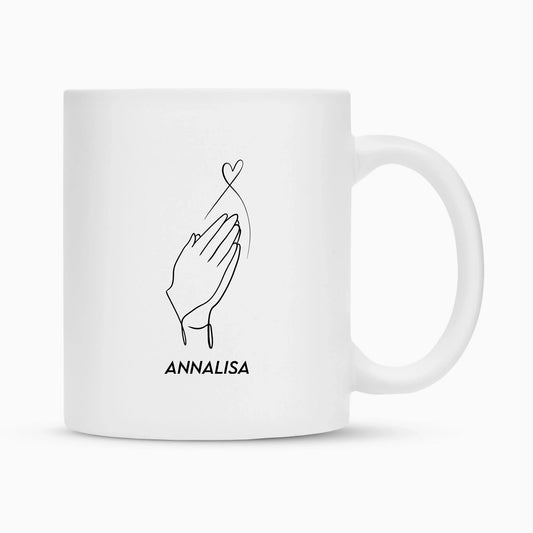 Personalisierte Tasse - Betende Hände